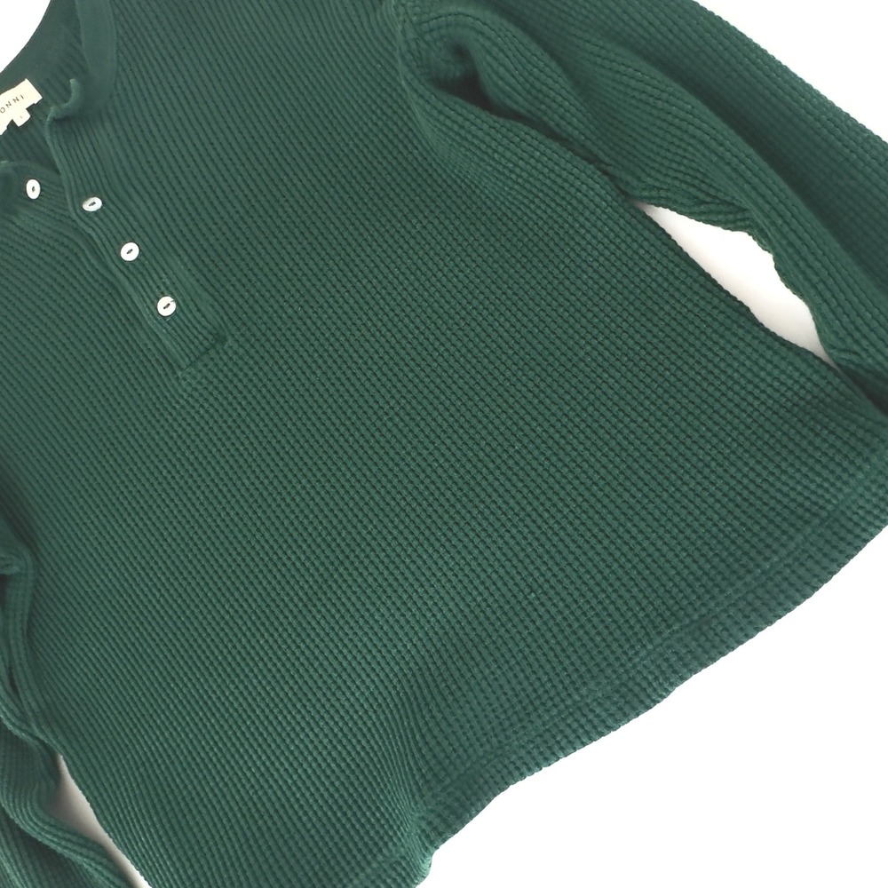 DONNI Henley Forest Green 100% Cotton S - Picture 3 of 5